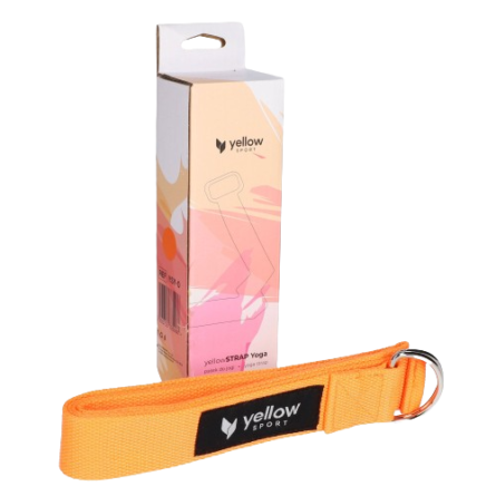 Oranžinės spalvos jogos dirželis YellowSTRAP - Image 1